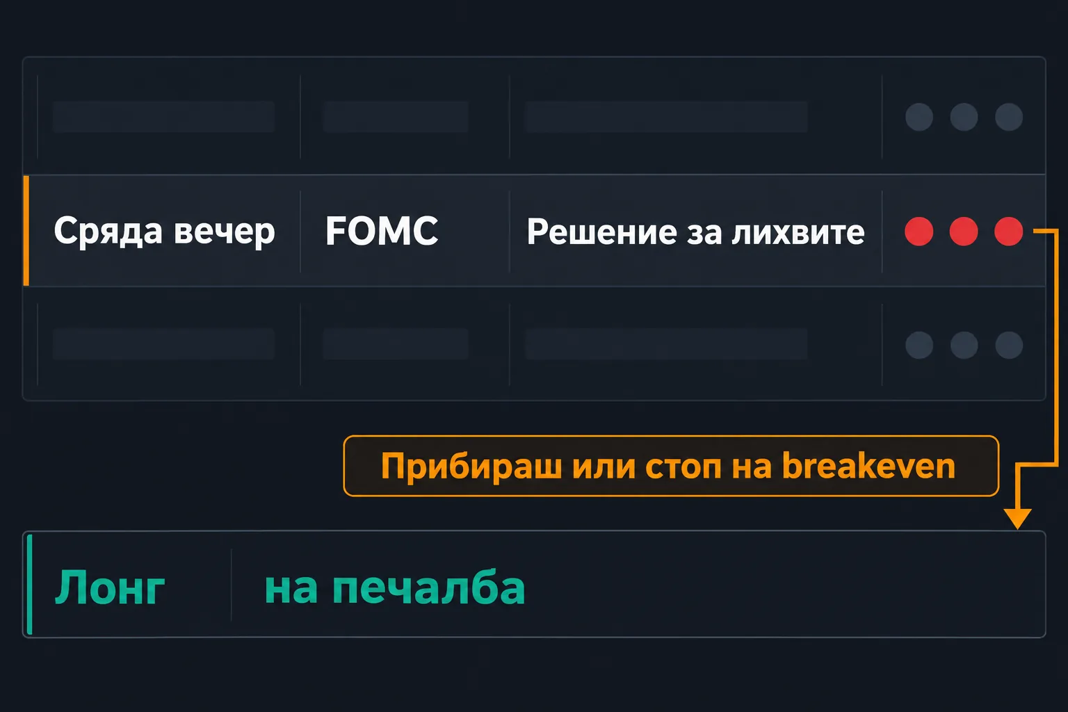 В сряда вечер е FOMC: преди новината лонгът на печалба се прибира или стопът отива на breakeven
