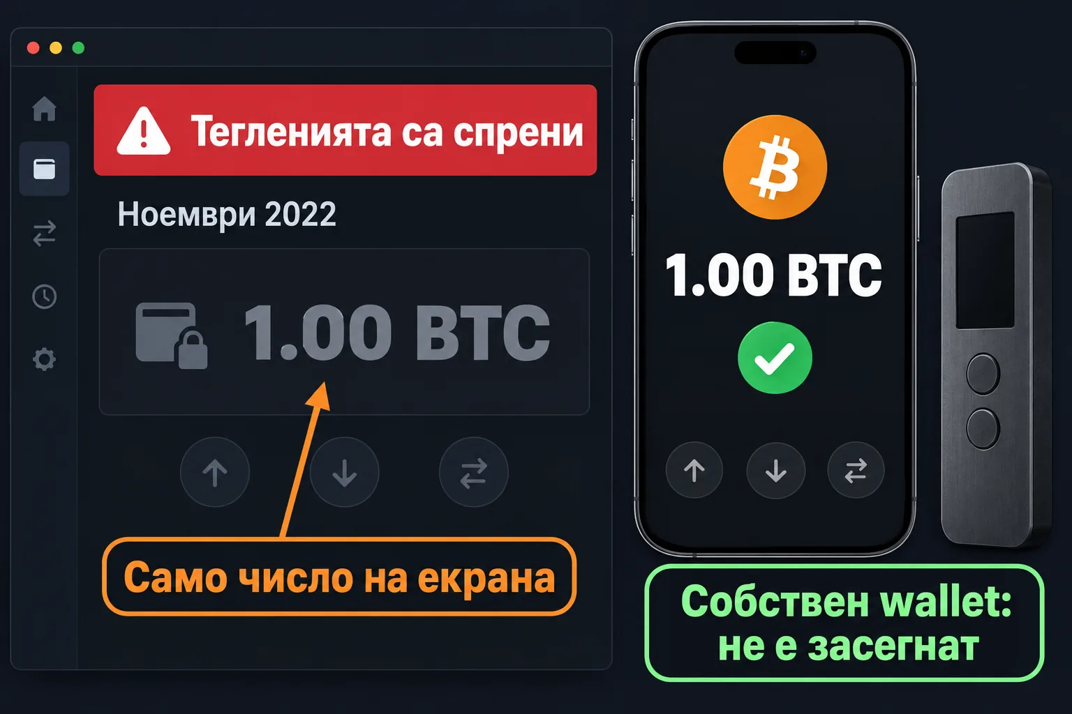 Борса със спрени тегления и собствен wallet, който не е засегнат